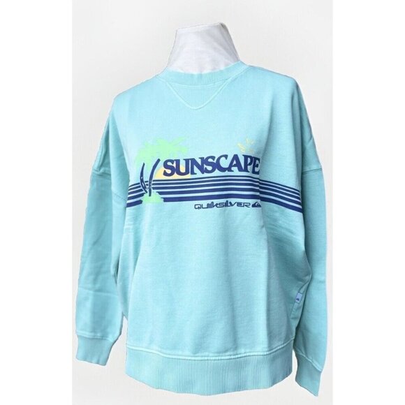 Quiksilver Women Oversized Crew neck sunscape Sweatshirt Size M EQWFT03040 BGH0 - Picture 4 of 7